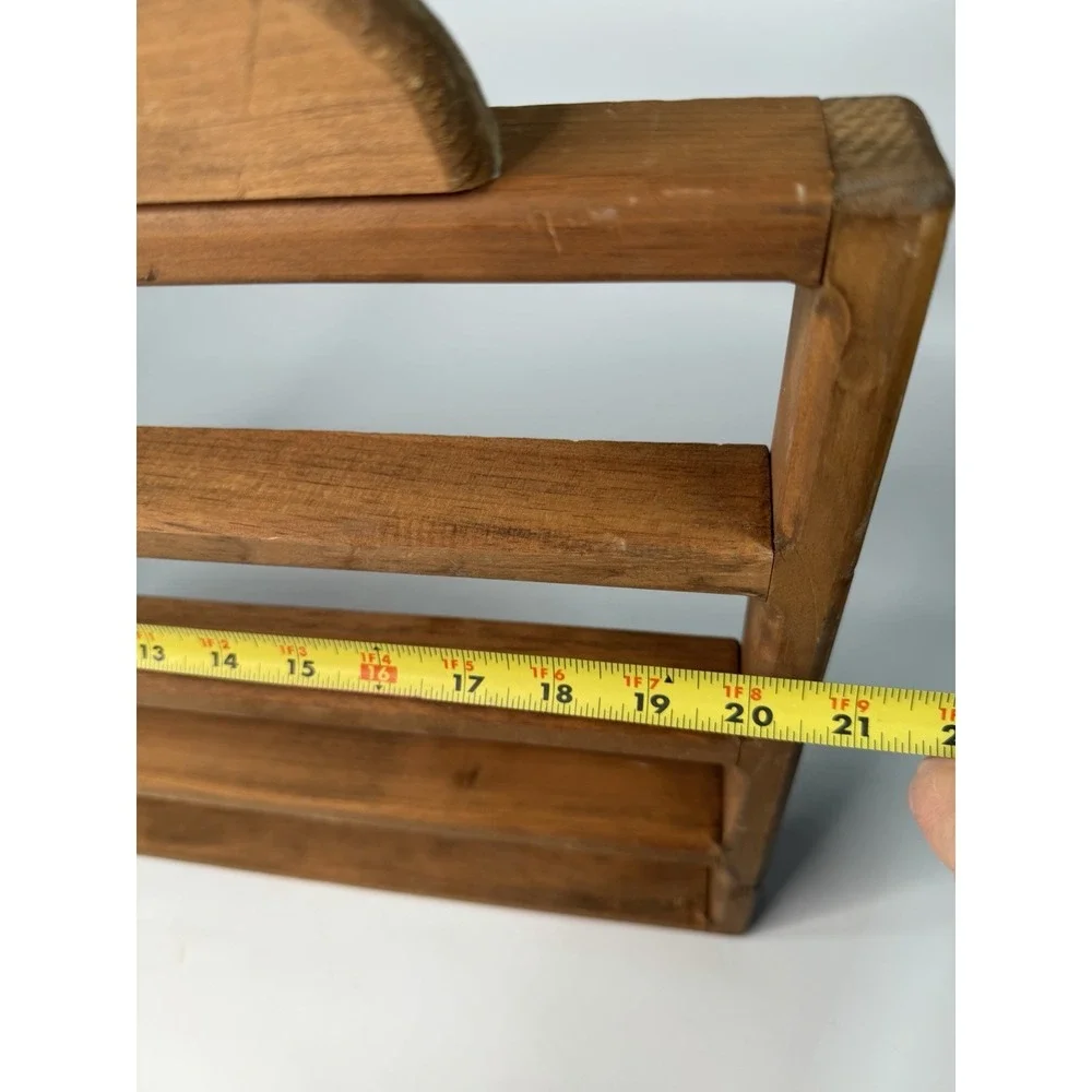 Vintage Wooden 4 Tier Nursery Wall Shelf Kids Room Book Display Shelf
